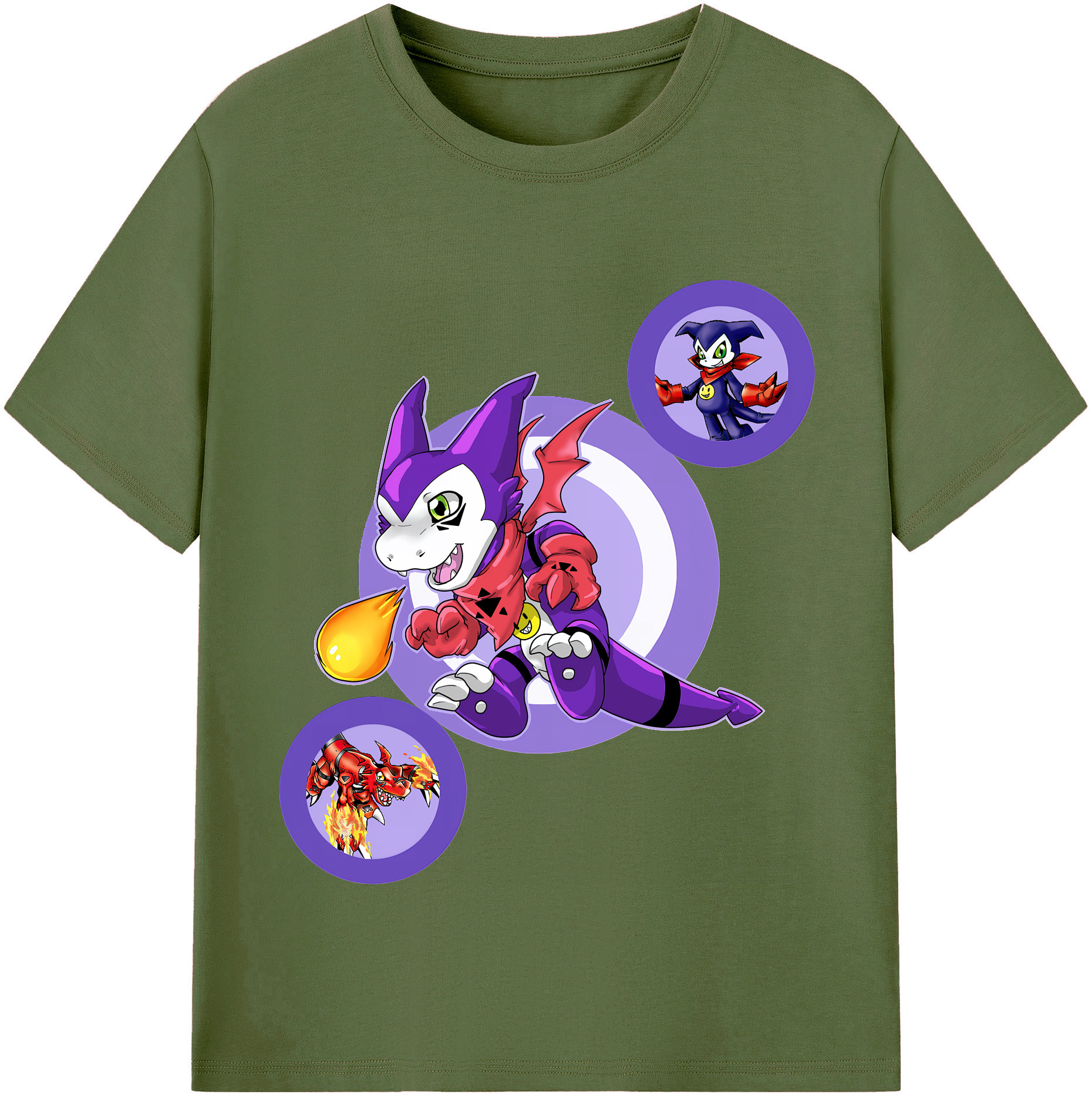 （画像用） Digimon デジタルモンスター/デジモン 綿100％半袖Tシャツ（フロントプリント）